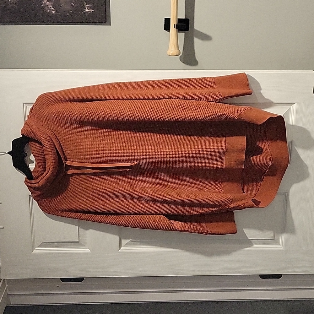 Waffle knit sweatshirt